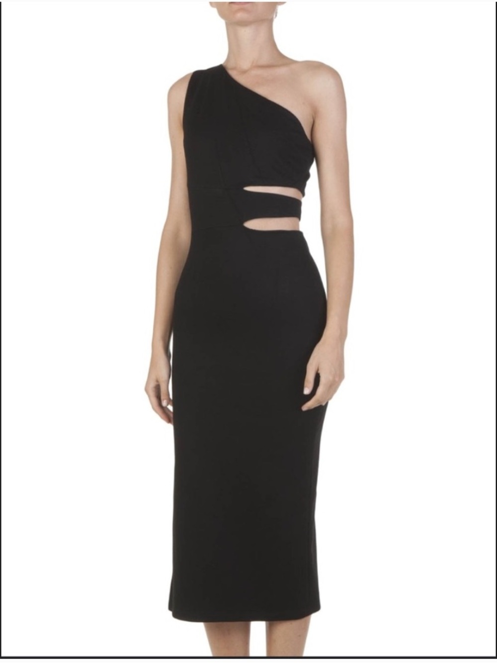 Alice + Olivia One-Shoulder Cutout Dress